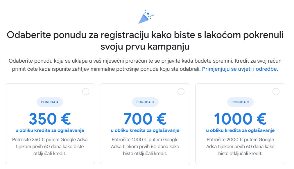 google oglasi ponuda promo